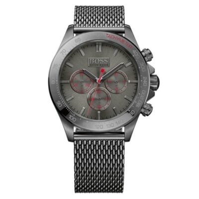 Hugo Boss Men's Watch Chronograph Ikon Grey Mesh - HB1513443